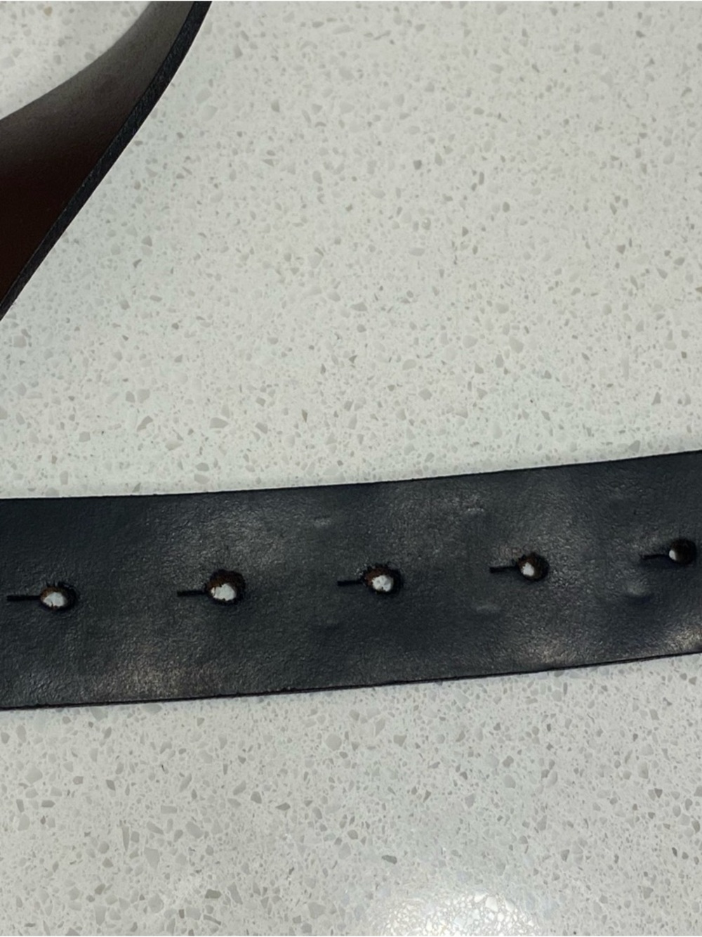 Levi Strauss Co. Leather Belt Made in Italy Black bronze Buckle Two Horse 34 - Picture 10 of 11